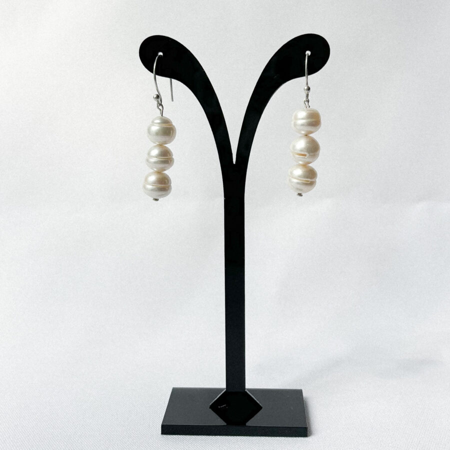 Aretes 3 Perlas